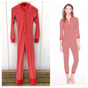 J. Crew Candy-Striped Onesie Union Suit Pajamas